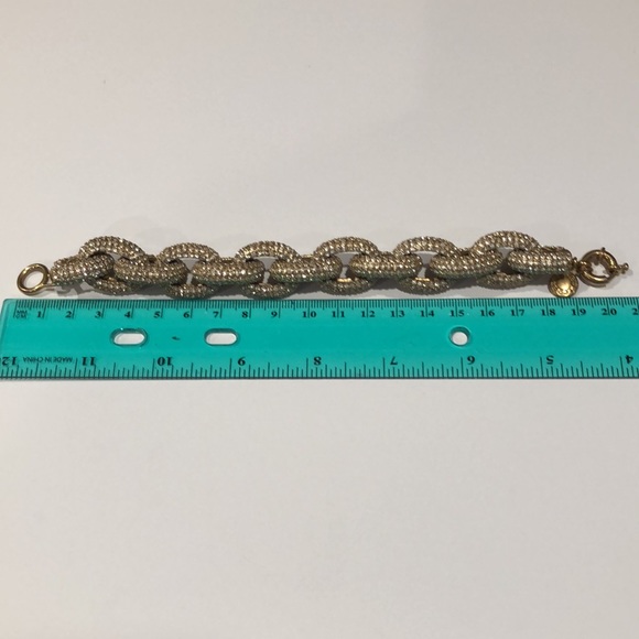 J.CREW | gold pave chunky link bracelet - Picture 5 of 5